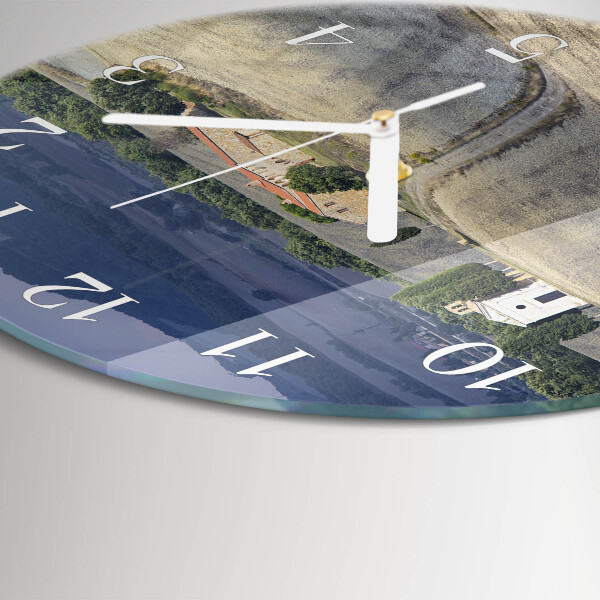 Ronde glazen klok Landschap