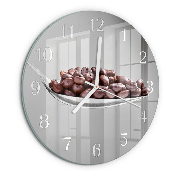 Ronde glazen klok Een lepel koffie
