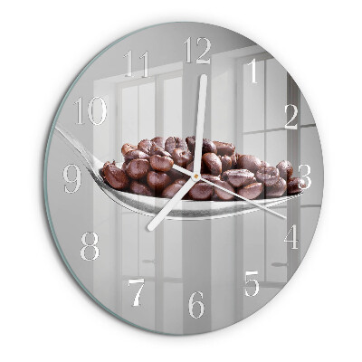 Ronde glazen klok Een lepel koffie