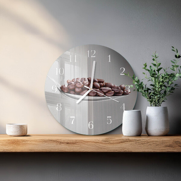 Ronde glazen klok Een lepel koffie