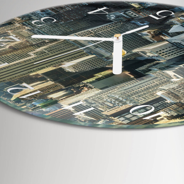 Ronde glazen klok Horizon
