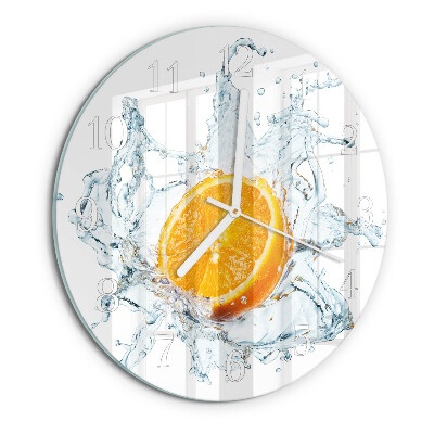 Ronde glazen klok Water