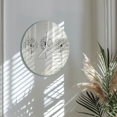 Ronde glazen klok Abstractie