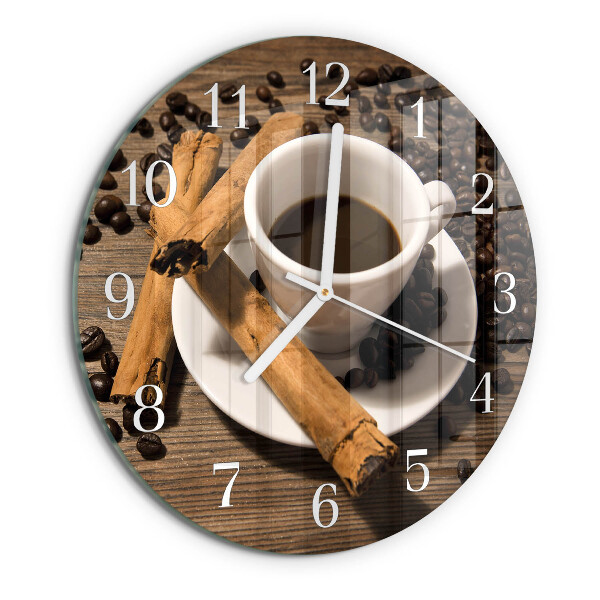 Ronde glazen klok Kaneelkoffie