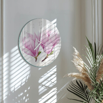 Ronde glazen klok Magnolia