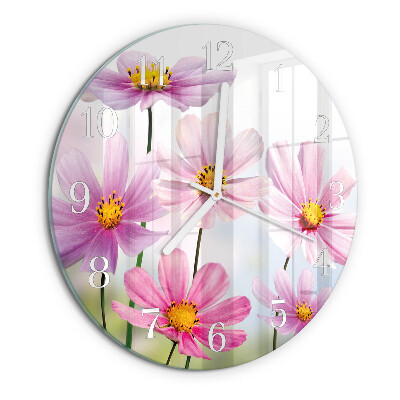 Ronde glazen klok Bloemen