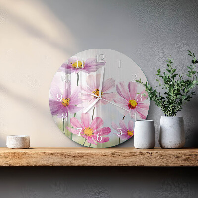 Ronde glazen klok Bloemen