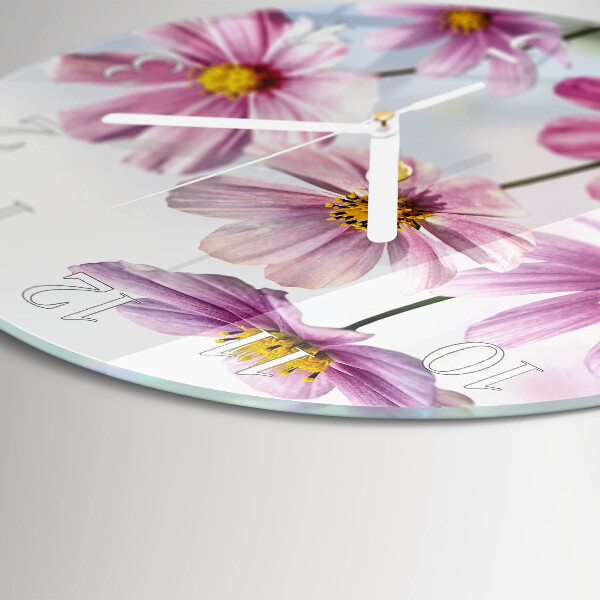 Ronde glazen klok Bloemen