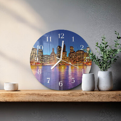 Ronde glazen klok Horizon