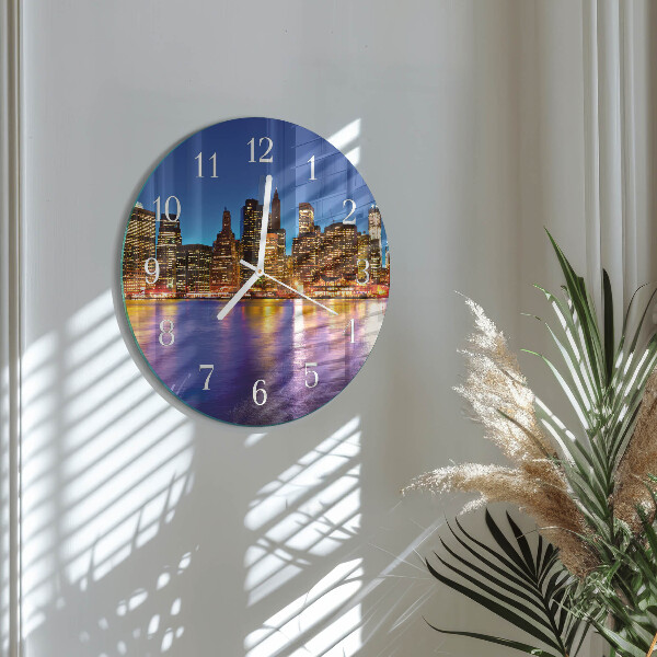 Ronde glazen klok Horizon