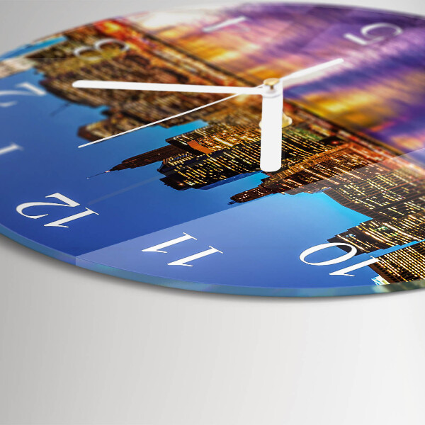 Ronde glazen klok Horizon