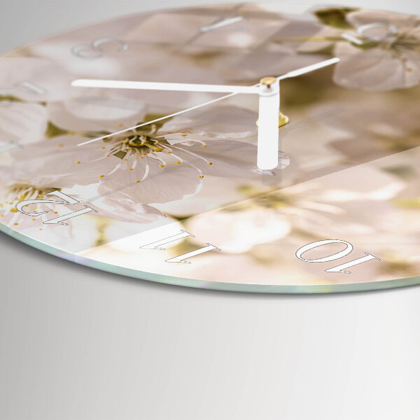 Ronde glazen klok Bloemen
