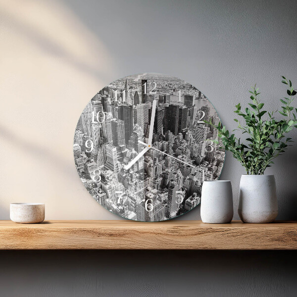 Ronde glazen klok Horizon