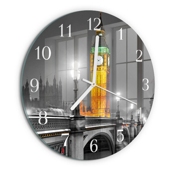 Ronde glazen klok Big Ben