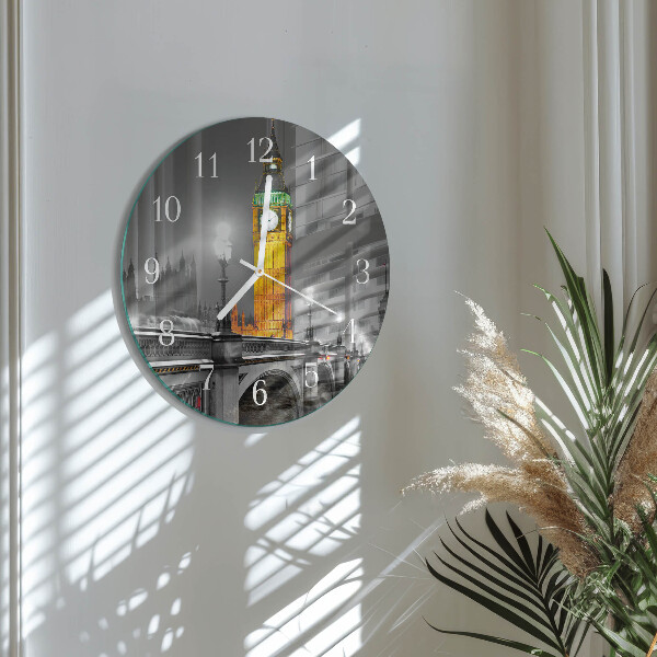Ronde glazen klok Big Ben