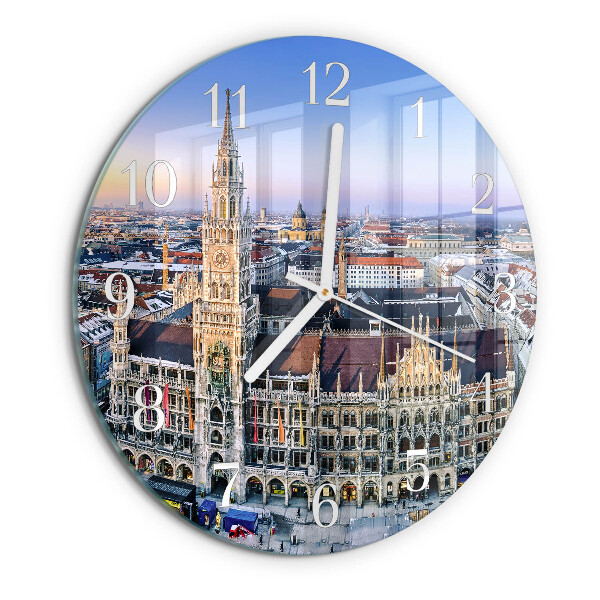 Ronde glazen klok Horizon