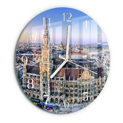 Ronde glazen klok Horizon