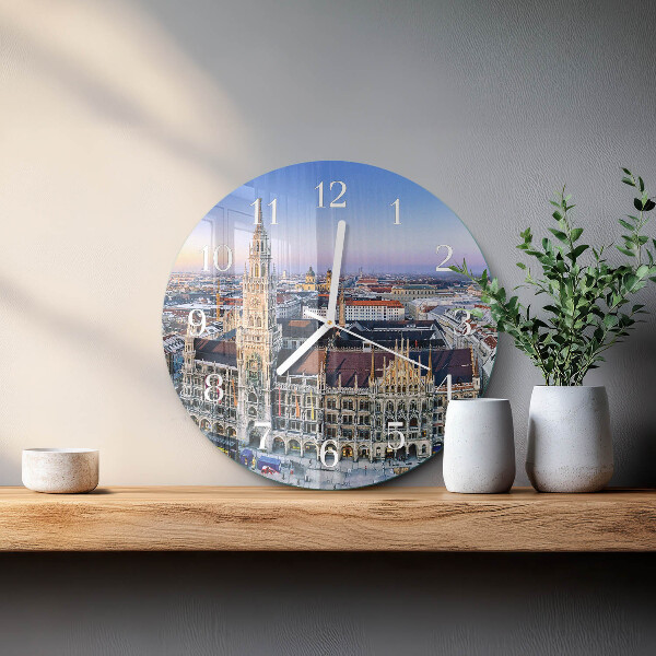 Ronde glazen klok Horizon