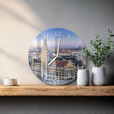 Ronde glazen klok Horizon