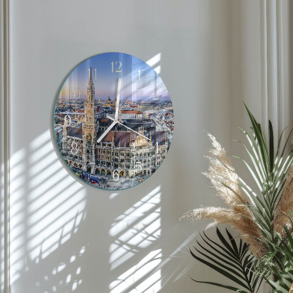 Ronde glazen klok Horizon
