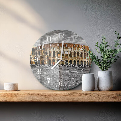 Ronde glazen klok Colosseum