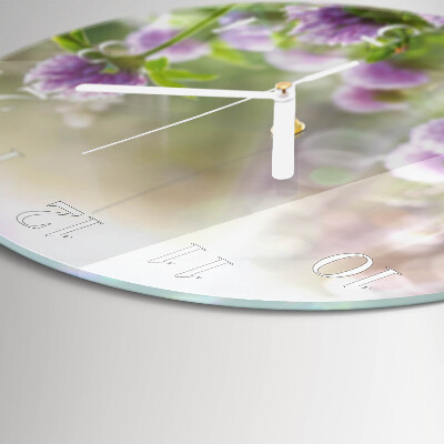 Ronde glazen klok Bloemen