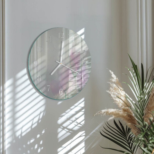 Ronde glazen klok Bloemen