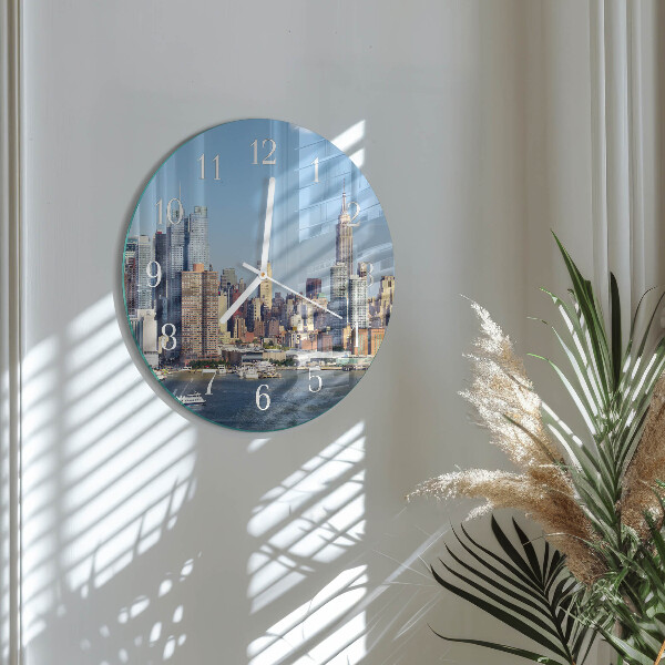 Ronde glazen klok Horizon