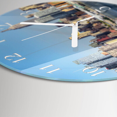 Ronde glazen klok Horizon