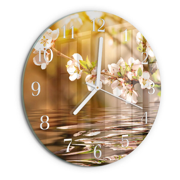 Ronde glazen klok Bloemen