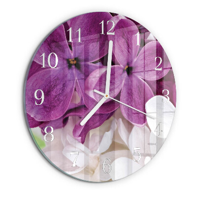 Ronde glazen klok Bloemen