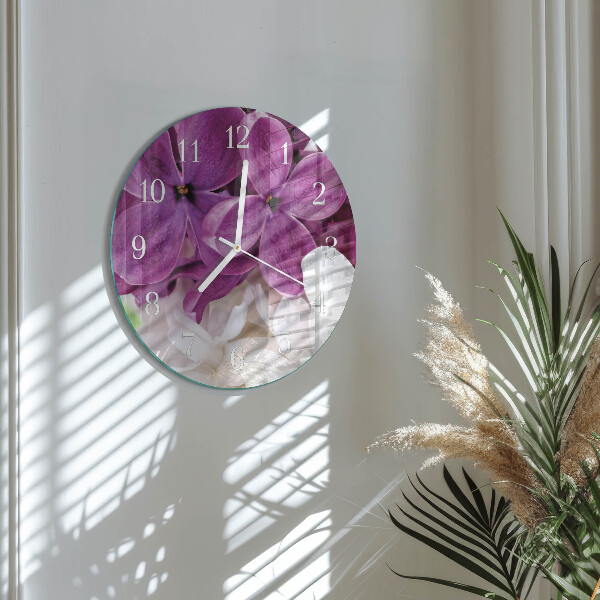 Ronde glazen klok Bloemen
