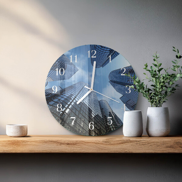 Ronde glazen klok Glazen gebouwen