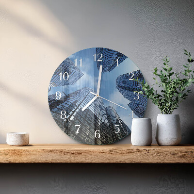 Ronde glazen klok Glazen gebouwen