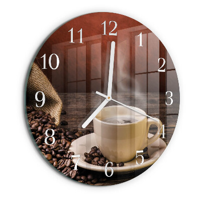 Ronde glazen klok Koffie