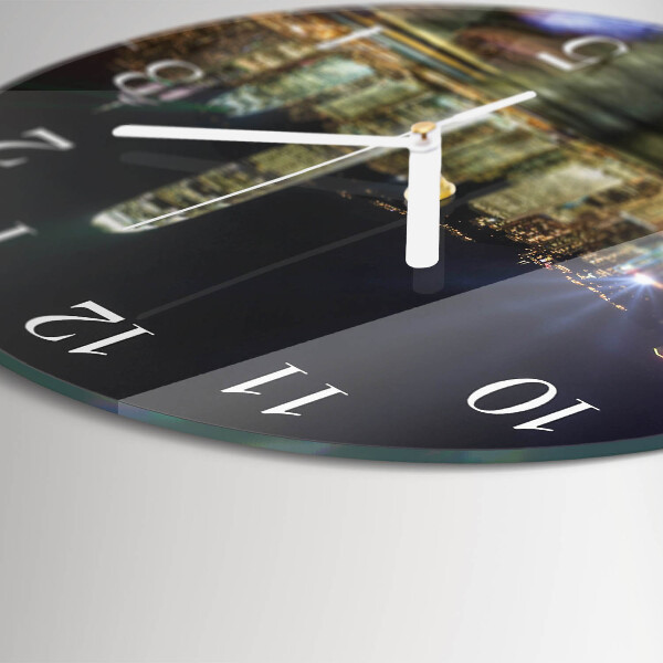 Ronde glazen klok Horizon