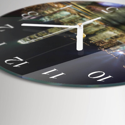 Ronde glazen klok Horizon