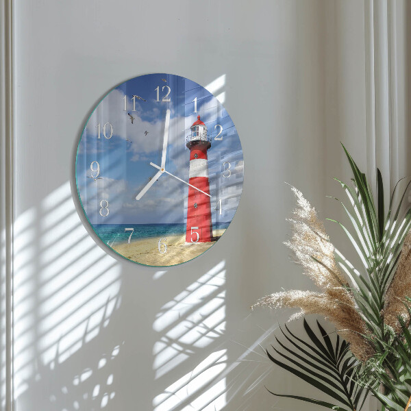 Ronde glazen klok Vuurtoren