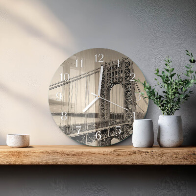 Ronde glazen klok Gouden Poort