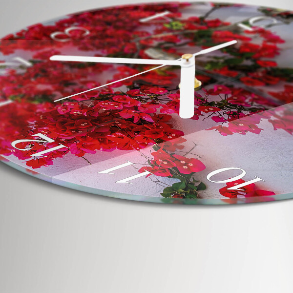 Ronde glazen klok Bloemen