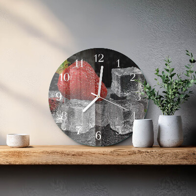 Ronde glazen klok Aardbeienijs