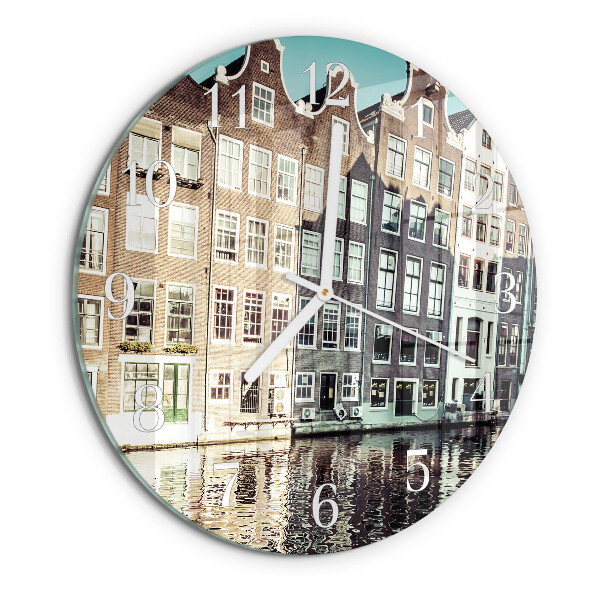 Ronde glazen klok Huizen