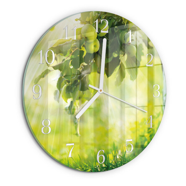 Ronde glazen klok Appelboom