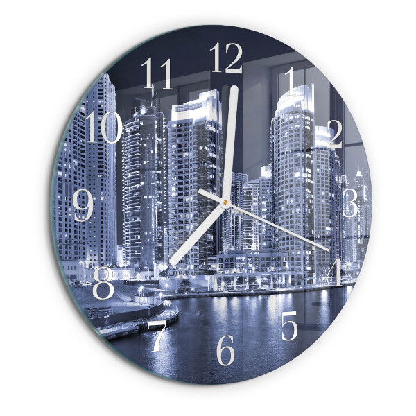 Ronde glazen klok Horizon