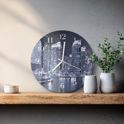 Ronde glazen klok Horizon