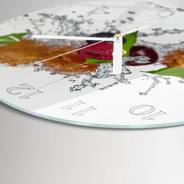 Ronde glazen klok Fruit
