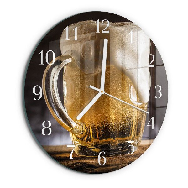 Ronde glazen klok Bier