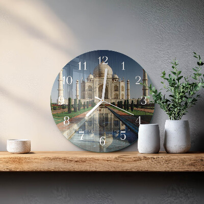 Ronde glazen klok Taj Mahal