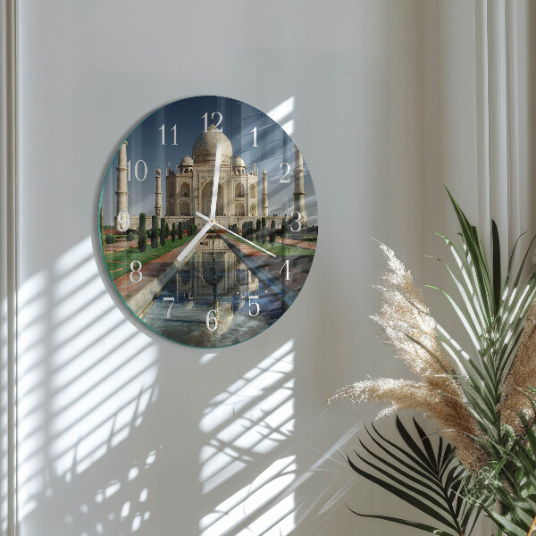Ronde glazen klok Taj Mahal