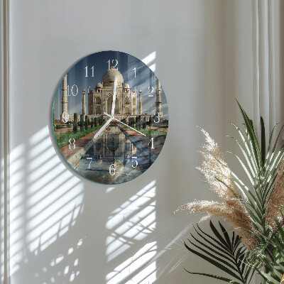 Ronde glazen klok Taj Mahal